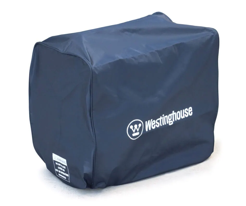 A large black cover from Westinghouse designed for protection.